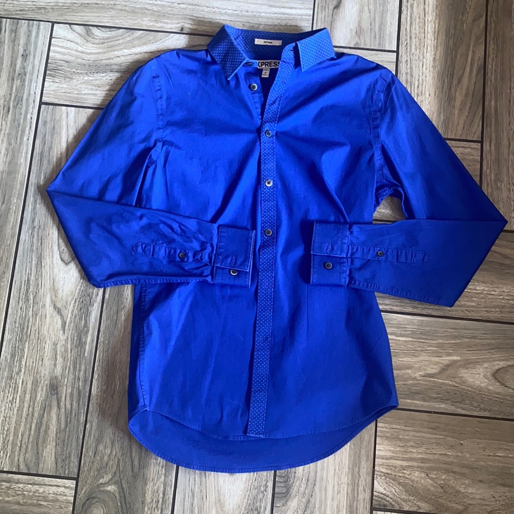 Royal Blue Button Up